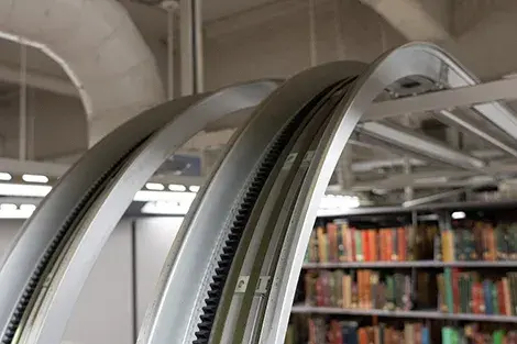 close up of TransLogic system in the library