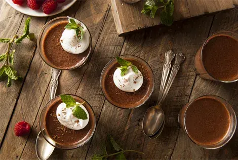 Icelandic hot chocolate on an old wood table