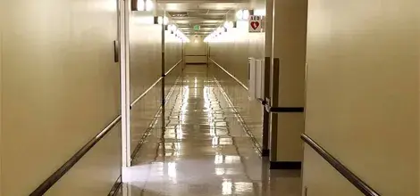 corridor under the library