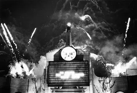 Fireworks light up the sky