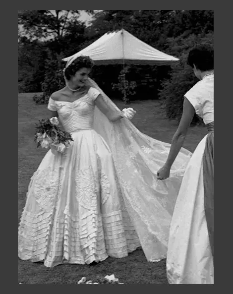 Jackie Kennedy on her wedding day