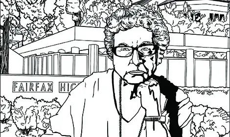 Line drawing of Dr. Virginia Uribe