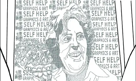 line drawing of Sister Karen Boccalero