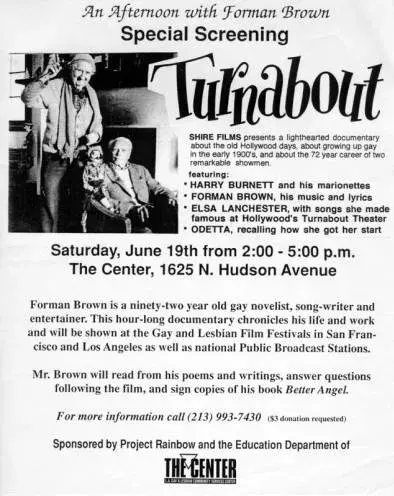 Flyer advertising a presentation of the new video