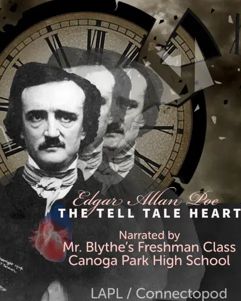 Edgar Allan Poe with letter and graphic colors