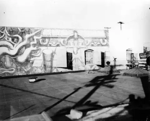 Far look of Siqueiros Mural
