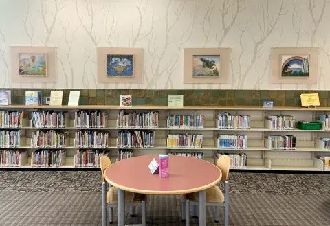 Cha-Rie Tang artwork and tiles installed in the Children’s Reading Area