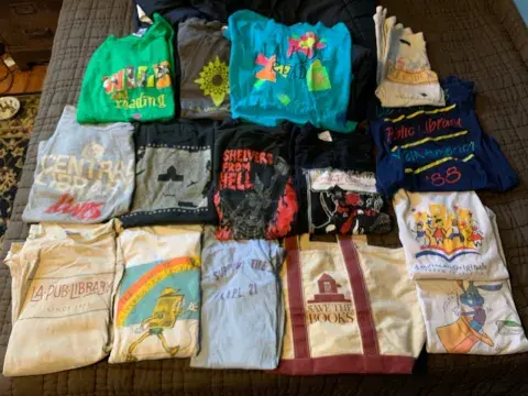 collection of old lapl t shirts