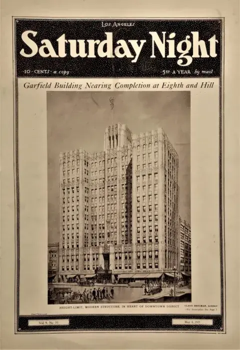 Cover of the May 4, 1929 edition of the Los Angeles Saturday Night