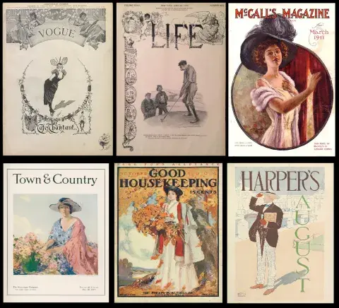 A sampling of the lifestyle magazines available at the turn of the century and the Progressive era