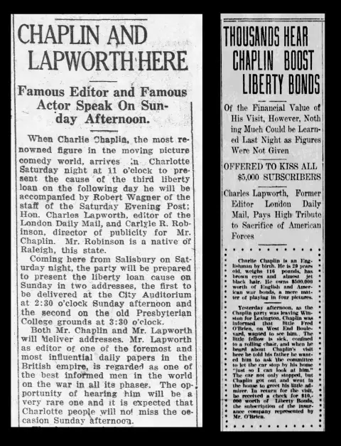 An article appearing in the Charlotte News of North Carolina