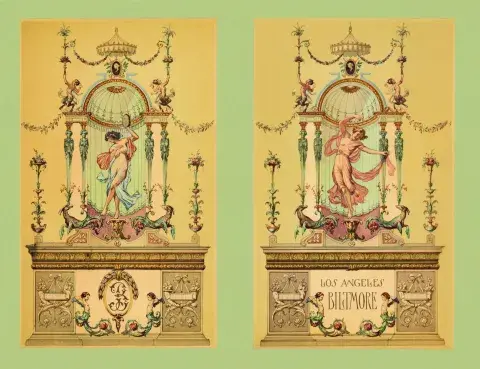 Menu cover for the night of the gala, recycling John Smeraldi