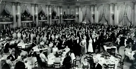 Ballroom of the opening night gala, 1923. Millennium Biltmore Hotel.