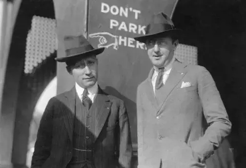 Adolph Zukor, left, and Jesse L. Lasky, circa 1921