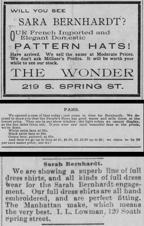 Advertisements encouraging Angelenos to purchase an appropriate hat for the occasion