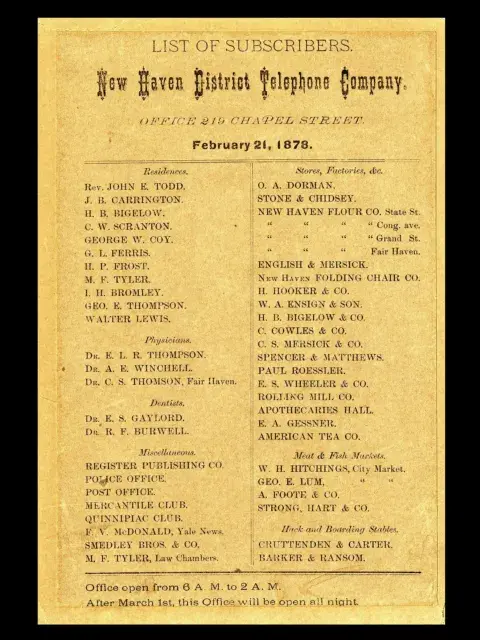 New Haven District Telephone Company Directory