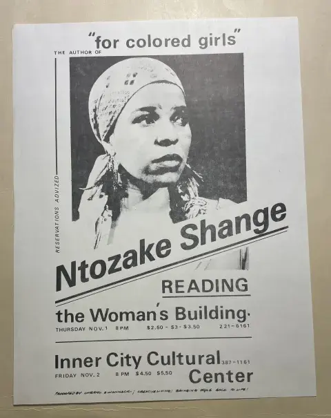 A poster from the Woman’s Building