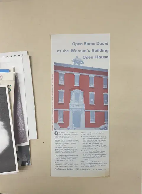 Early promotional brochure for the Woman’s Building