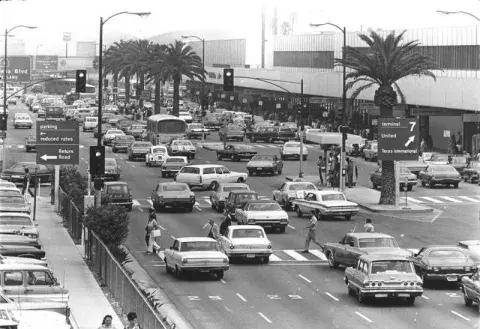 Traffic jam at L.A. airport