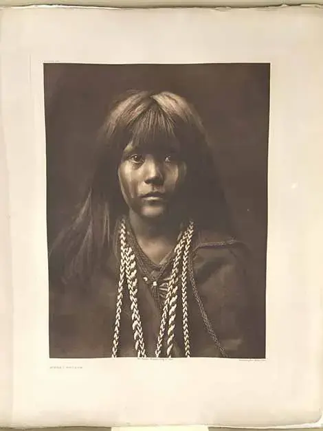 Mosa-Mohave young girl photographed looking straight at the camera