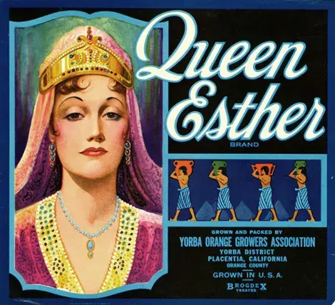 Queen Esther painting in a frame