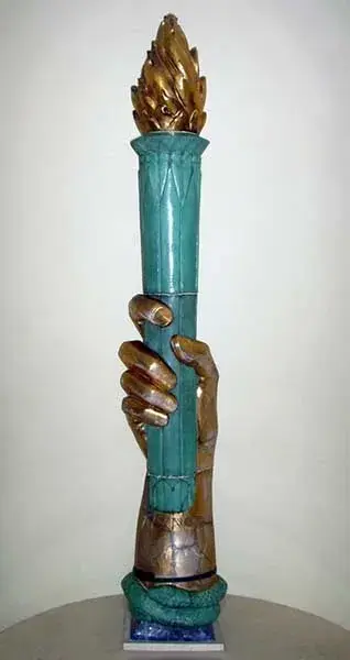 sculpture of torch
