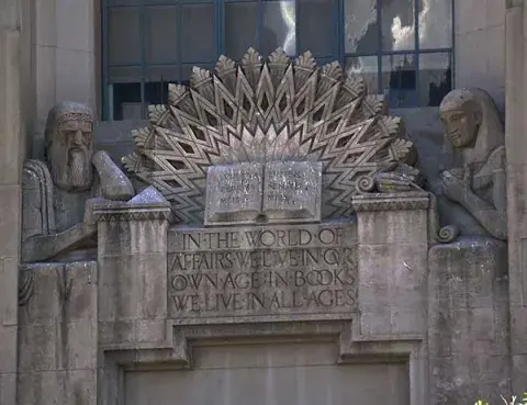 Hope Street facade of Goodhue Building