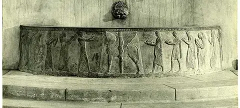 The Well of the Scribes formerly in the West Garden, photographed in the 1920s