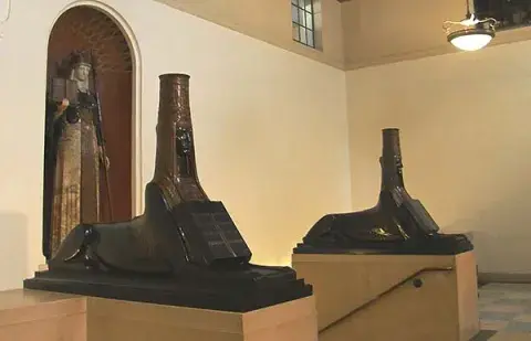 Sphinx sculptures in the North Vestibule