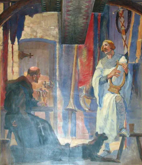 Painting by Julian Garnsey and A.W. Parsons, "Scenes from Ivanhoe". International Languages Department