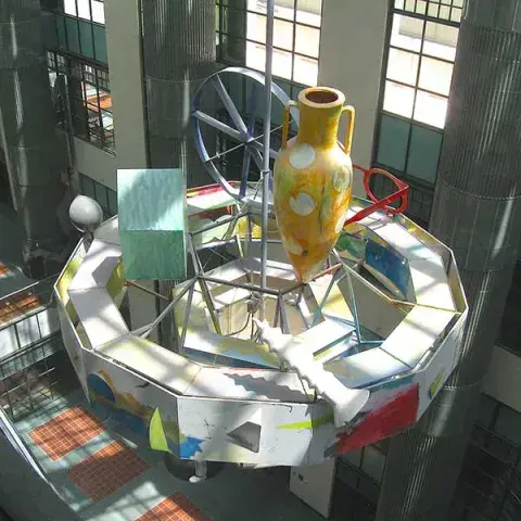 Chandelier in Tom Bradley Wing atrium