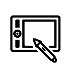 icon depicting a Wacom tablet