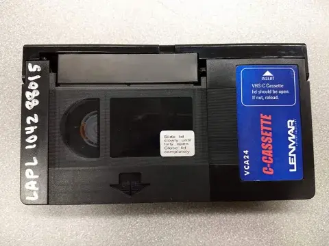Photo showing VHS-C inside adapter