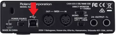 photo demonstrating USB interace ki inputs