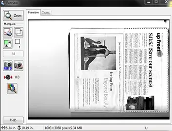 Paper preview screen