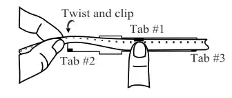 Diagram showing Wolverine twist and clip