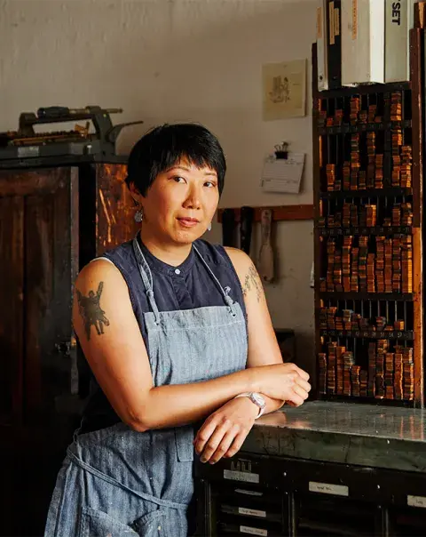 Christine Wong Yap in her studio