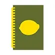green and yellow cookbook icon