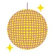 yellow and pink disco ball icon