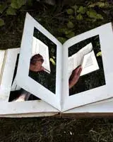  "Le Livre / The Book" with "Lumière Noire / Black Light" in Saint-Martin-du-Var, France.
