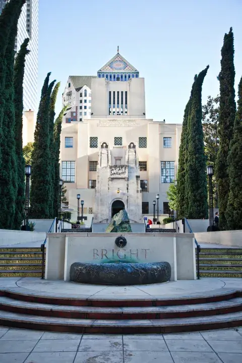 Central Library as seen from Flower Street