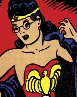 Wonder Woman wearing glasses