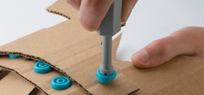 makedo construction tools and cardboard.