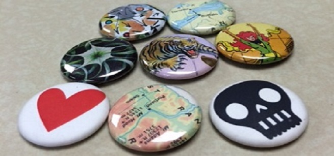 pin-on buttons
