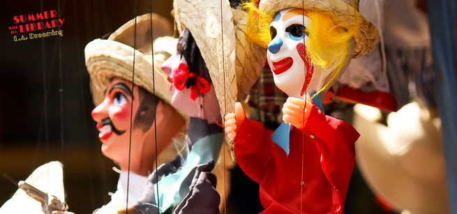 Three marionette puppets