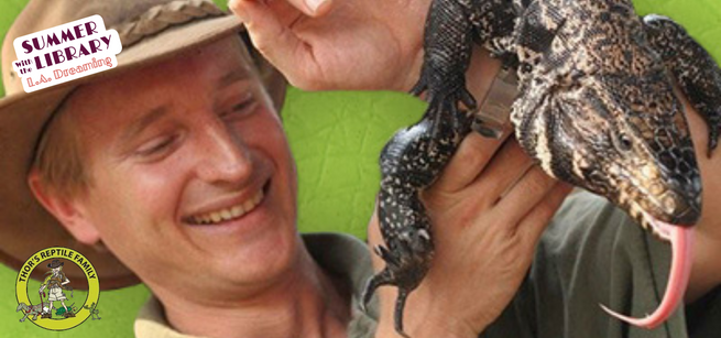 Thor holding a lizard