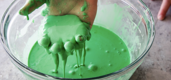 hand in slime