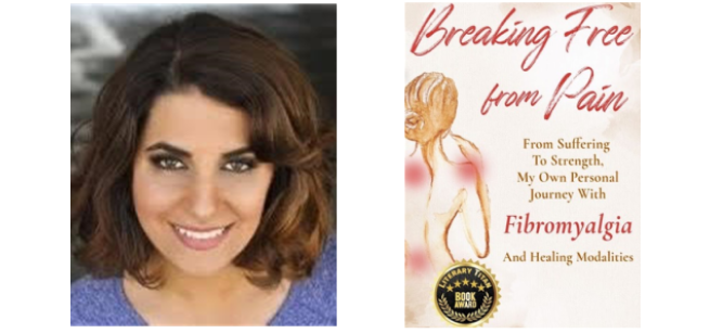 image of the author and her book