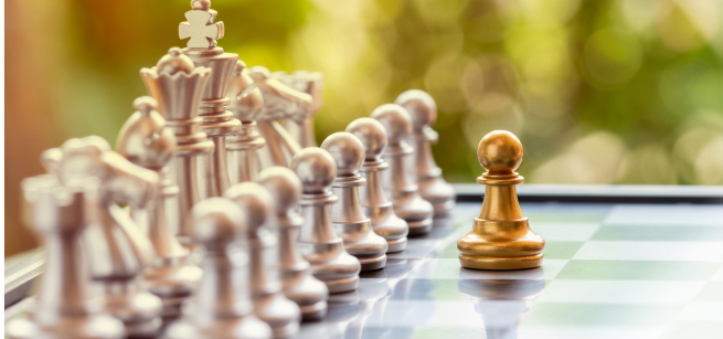 chess pieces on a chess board