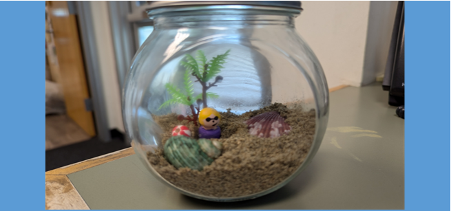 Beach in a bottle craft.